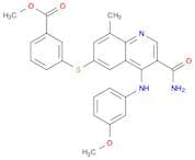 Methyl 3-((3-carbamoyl-4-((3-methoxyphenyl)amino)-8-methylquinolin-6-yl)thio)benzoate