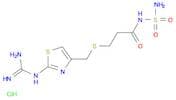 Propanamide, 3-[[[2-[(aminoiminomethyl)amino]-4-thiazolyl]methyl]thio]-N-(aminosulfonyl)-, hydroch…
