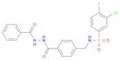 3-Chloro-4-fluoro-N-[4-[[2-(phenylcarbonyl)hydrazino]carbonyl]benzyl]benzenesulfonamide