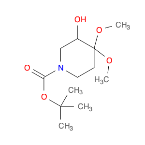 1-​Piperidinecarboxylic acid, 3-​hydroxy-​4,​4-​dimethoxy-​, 1,​1-​dimethylethyl ester