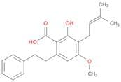2-Hydroxy-4-methoxy-3-(3-methylbut-2-en-1-yl)-6-phenethylbenzoic acid