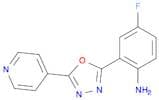 4-fluoro-2-(5-pyridin-4-yl-1,3,4-oxadiazol-2-yl)aniline