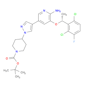 (R)-tert-Butyl 4-(4-(6-amino-5-(1-(2,6-dichloro-3-fluorophenyl)ethoxy)pyridin-3-yl)-1H-pyrazol-1-y…
