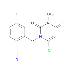 2-((6-Chloro-3-methyl-2,4-dioxo-3,4-dihydropyrimidin-1(2H)-yl)methyl)-4-fluorobenzonitrile