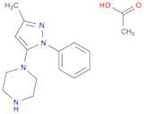 Piperazine, 1-(3-methyl-1-phenyl-1H-pyrazol-5-yl)- (acetate)