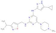N4-(5-Cyclopropyl-1H-pyrazol-3-yl)-N2-[[3-(1-methylethyl)-5-isoxazolyl]methyl]-6-(4-methyl-1-piper…