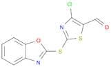 4-Chloro-2-(2-benzoxazolylthio)-5-thiazolecarboxaldehyde