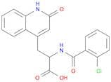4-​Quinolinepropanoic acid, α-​[(2-​chlorobenzoyl)​amino]​-​1,​2-​dihydro-​2-​oxo-