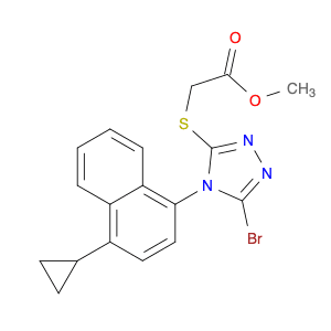 Methyl 2-(5-bromo-4-(4-cyclopropylnaphthalen-1-yl)-4h-1,2,4-triazol-3-ylthio)acetate