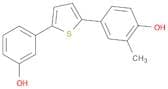 4-[5-(3-hydroxyphenyl)thiophen-2-yl]-2-methylphenol