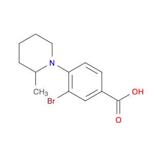 3-Bromo-4-(2-methylpiperidin-1-yl)benzoic acid