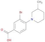 3-Bromo-4-(3-methylpiperidin-1-yl)benzoic acid