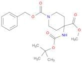 1,4-Piperidinedicarboxylic acid, 4-[[(1,1-dimethylethoxy)carbonyl]amino]-, 4-methyl 1-(phenylmethy…