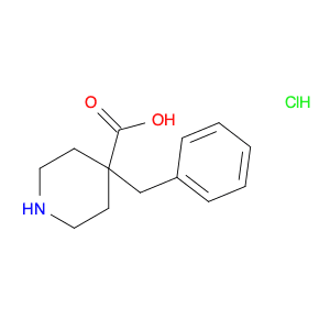 4-Piperidinecarboxylic acid, 4-(phenylmethyl)-, hydrochloride (1:1)