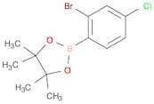 2-(2-Bromo-4-chlorophenyl)-4,4,5,5-tetramethyl-1,3,2-dioxaborolane