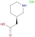 (R)-2-(Piperidin-3-yl)acetic acid hcl
