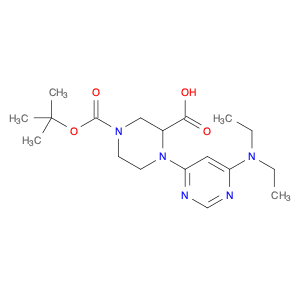 1-[6-(diethylamino)pyrimidin-4-yl]-4-[(2-methylpropan-2-yl)oxycarbonyl]piperazine-2-carboxylic acid