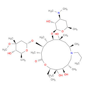 1-Oxa-7-azacyclopentadecan-15-one,13-[(2,6-dideoxy-3-C-methyl-3-O-methyl-a-L-ribo-hexopyranosyl)ox…