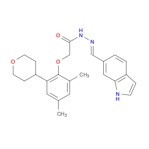(E)-N'-((1H-INDOL-6-YL)METHYLENE)-2-(2-(TETRAHYDRO-2H-PYRAN-4-YL)-4,6-DIMETHYLPHENOXY)ACETOHYDRAZI…