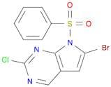 7-(benzenesulfonyl)-6-bromo-2-chloro-7H-pyrrolo[2,3-d]pyrimidine