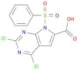 7-(benzenesulfonyl)-2,4-dichloro-7H-pyrrolo[2,3-d]pyrimidine-6-carboxylicacid