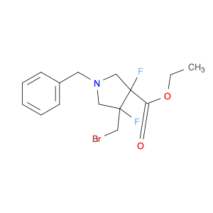 Ethyl 1-benzyl-4-(bromomethyl)-3,4-difluoropyrrolidine-3-carboxylate