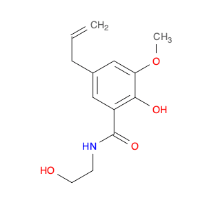 Benzamide, 2-hydroxy-N-(2-hydroxyethyl)-3-methoxy-5-(2-propenyl)-