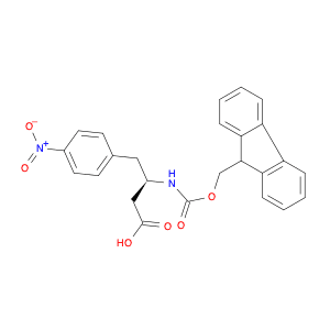 Benzenebutanoic acid, b-[[(9H-fluoren-9-ylmethoxy)carbonyl]amino]-4-nitro-,(bR)-