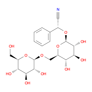 Benzeneacetonitrile,a-[(6-O-b-D-glucopyranosyl-b-D-glucopyranosyl)oxy]-, (aR)-