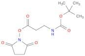 Carbamic acid, [3-[(2,5-dioxo-1-pyrrolidinyl)oxy]-3-oxopropyl]-,1,1-dimethylethyl ester