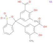 Benzoic acid,3,3'-(1,1-dioxido-3H-2,1-benzoxathiol-3-ylidene)bis[6-hydroxy-5-methyl-, trisodium sa…