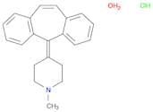 Piperidine, 4-(5H-dibenzo[a,d]cyclohepten-5-ylidene)-1-methyl-, hydrochloride, hydrate (2:2:3)