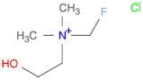 Ethanaminium,N-(fluoromethyl)-2-hydroxy-N,N-dimethyl-, chloride (9CI)