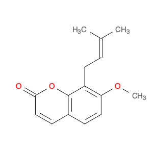 2H-1-Benzopyran-2-one, 7-methoxy-8-(3-methyl-2-butenyl)-