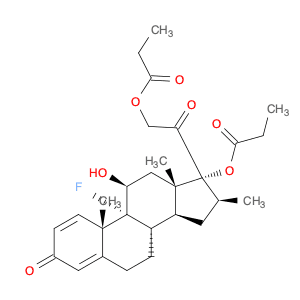 Pregna-1,4-diene-3,20-dione,9-fluoro-11-hydroxy-16-methyl-17,21-bis(1-oxopropoxy)-, (11b,16b)-