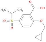 2-(Cyclopropylmethoxy)-5-(isopropylsulfonyl)benzoic acid