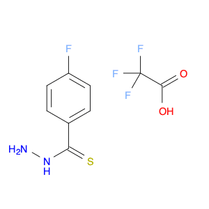 Benzenecarbothioic acid, 4-fluoro-, hydrazide, mono(trifluoroacetate)