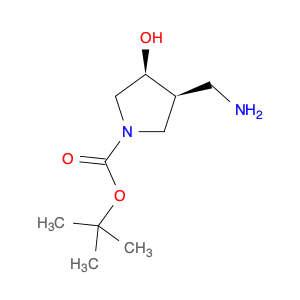 1-Pyrrolidinecarboxylic acid, 3-(aminomethyl)-4-hydroxy-,1,1-dimethylethyl ester, (3R,4R)-rel-