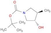 1-Pyrrolidinecarboxylic acid, 3-hydroxy-4-methyl-, 1,1-dimethylethylester, (3R,4S)-rel-