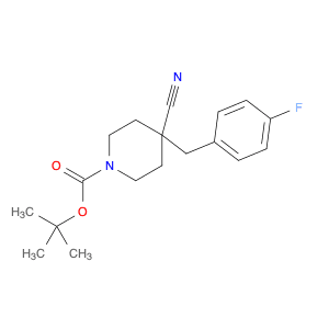 tert-Butyl 4-cyano-4-(4-fluorobenzyl)piperidine-1-carboxylate