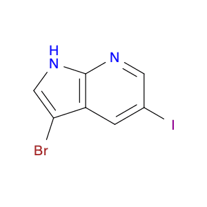 1H-​Pyrrolo[2,​3-​b]​pyridine, 3-​bromo-​5-​iodo-