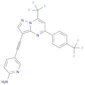 5-((7-(Trifluoromethyl)-5-(4-(trifluoromethyl)phenyl)pyrazolo[1,5-a]pyrimidin-3-yl)ethynyl)pyridin…