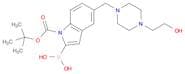 1H-Indole-1-carboxylic acid, 2-borono-5-[[4-(2-hydroxyethyl)-1-piperazinyl]methyl]-, 1-(1,1-dimeth…