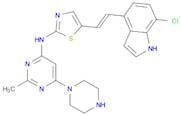 (E)-5-(2-(7-Chloro-1H-indol-4-yl)vinyl)-N-(2-methyl-6-(piperazin-1-yl)pyrimidin-4-yl)thiazol-2-ami…