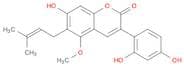 2H-1-Benzopyran-2-one,3-(2,4-dihydroxyphenyl)-7-hydroxy-5-methoxy-6-(3-methyl-2-butenyl)-