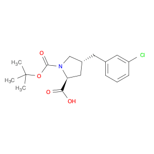 (2S,4R)-1-(tert-Butoxycarbonyl)-4-(3-chlorobenzyl)pyrrolidine-2-carboxylic acid