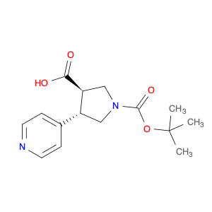 (3R,4S)-1-(tert-Butoxycarbonyl)-4-(pyridin-4-yl)pyrrolidine-3-carboxylic acid