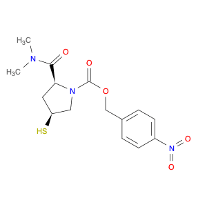 1-Pyrrolidinecarboxylic acid, 2-[(dimethylamino)carbonyl]-4-mercapto-,(4-nitrophenyl)methyl ester,…