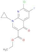 ethyl 7-chloro-1-cyclopropyl-6-fluoro-4-oxo-1,8-naphthyridine-3-carboxylate