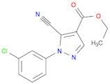 Ethyl 1-(3-chlorophenyl)-5-cyano-1H-pyrazole-4-carboxylate